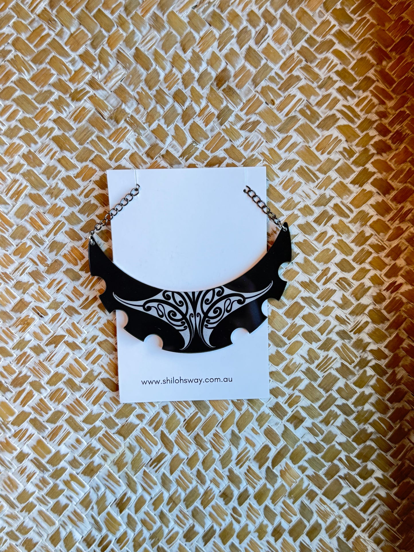 Black Mana Plate Necklace
