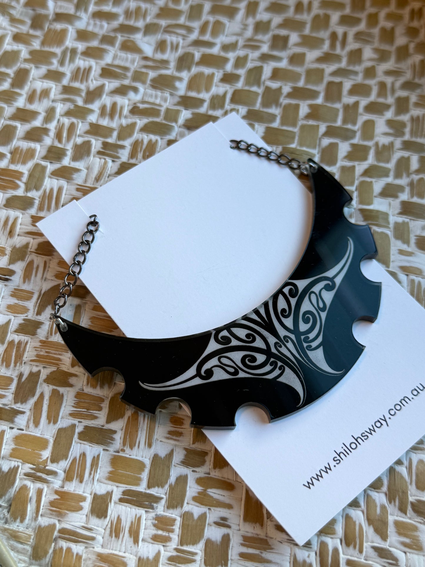 Black Mana Plate Necklace