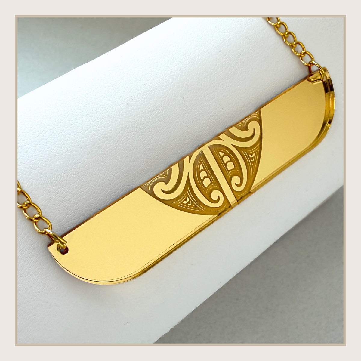 Gold Mana Plate Necklace
