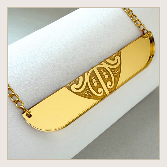 Gold Mana Plate Necklace