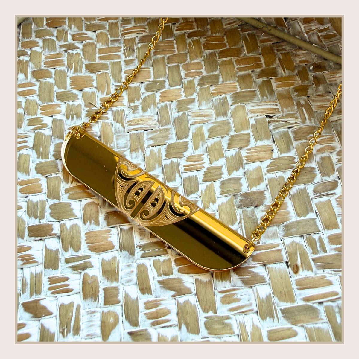 Gold Mana Plate Necklace