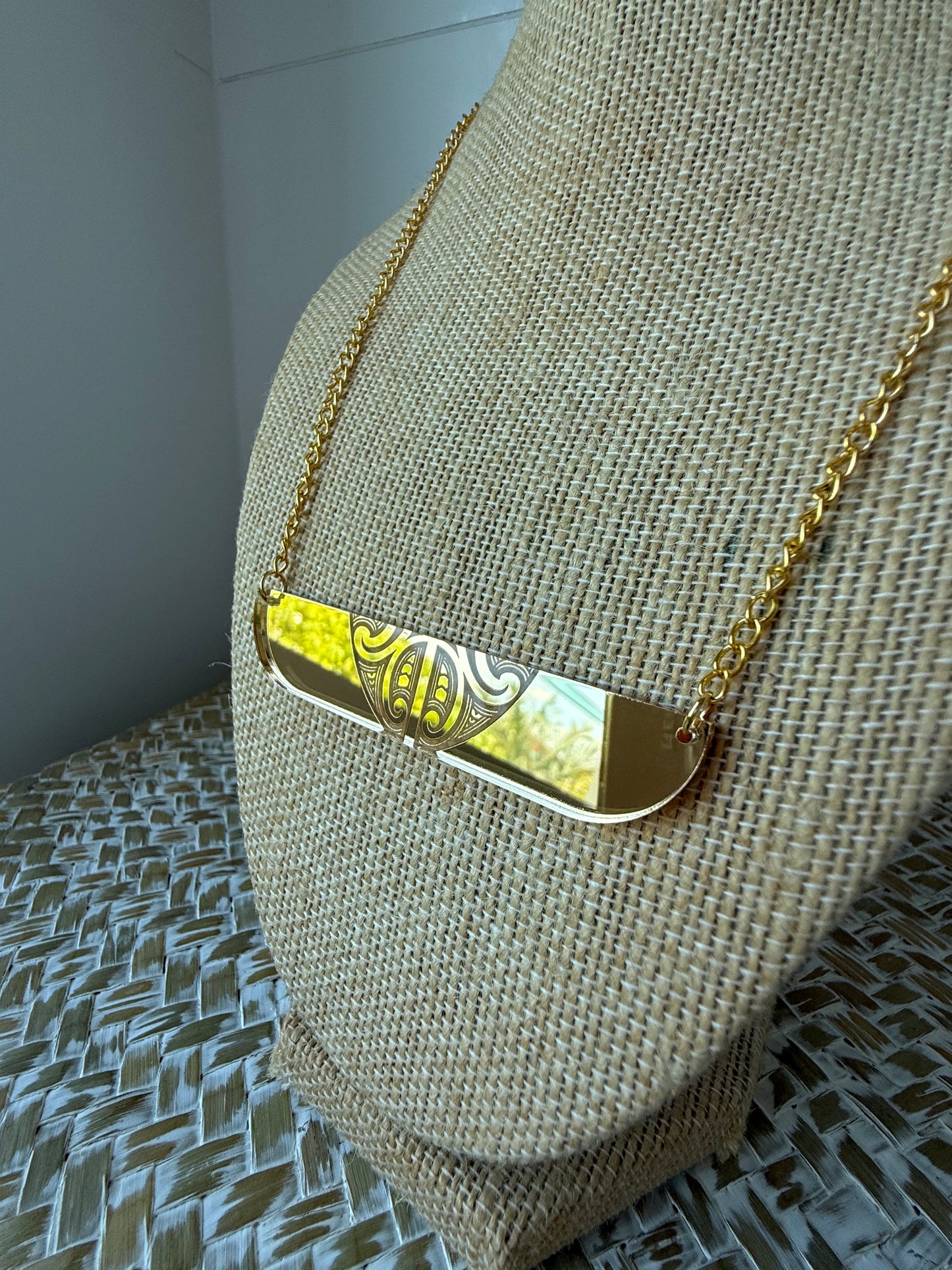 Gold Mana Plate Necklace