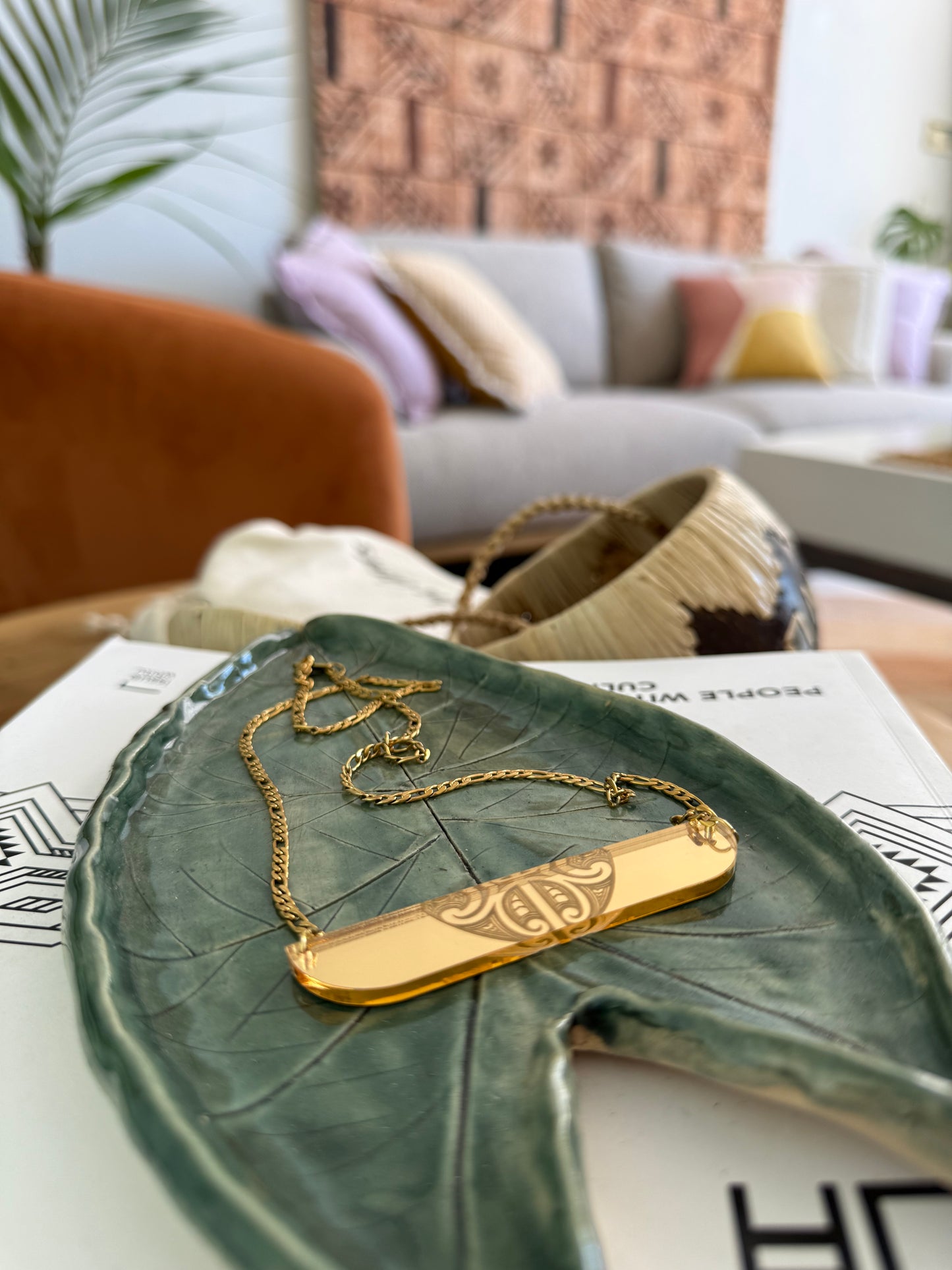 Gold Mana Plate Necklace