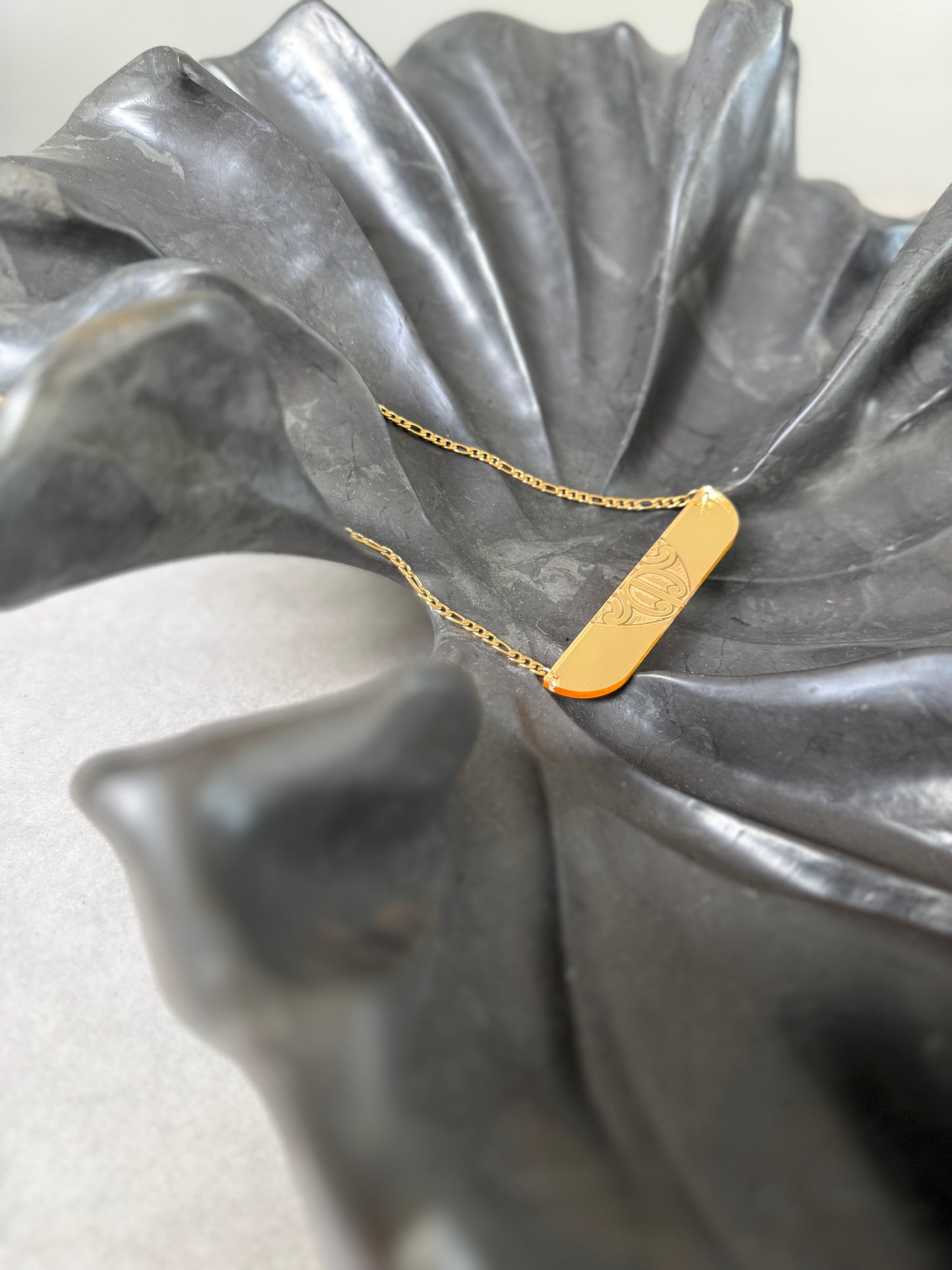Gold Mana Plate Necklace
